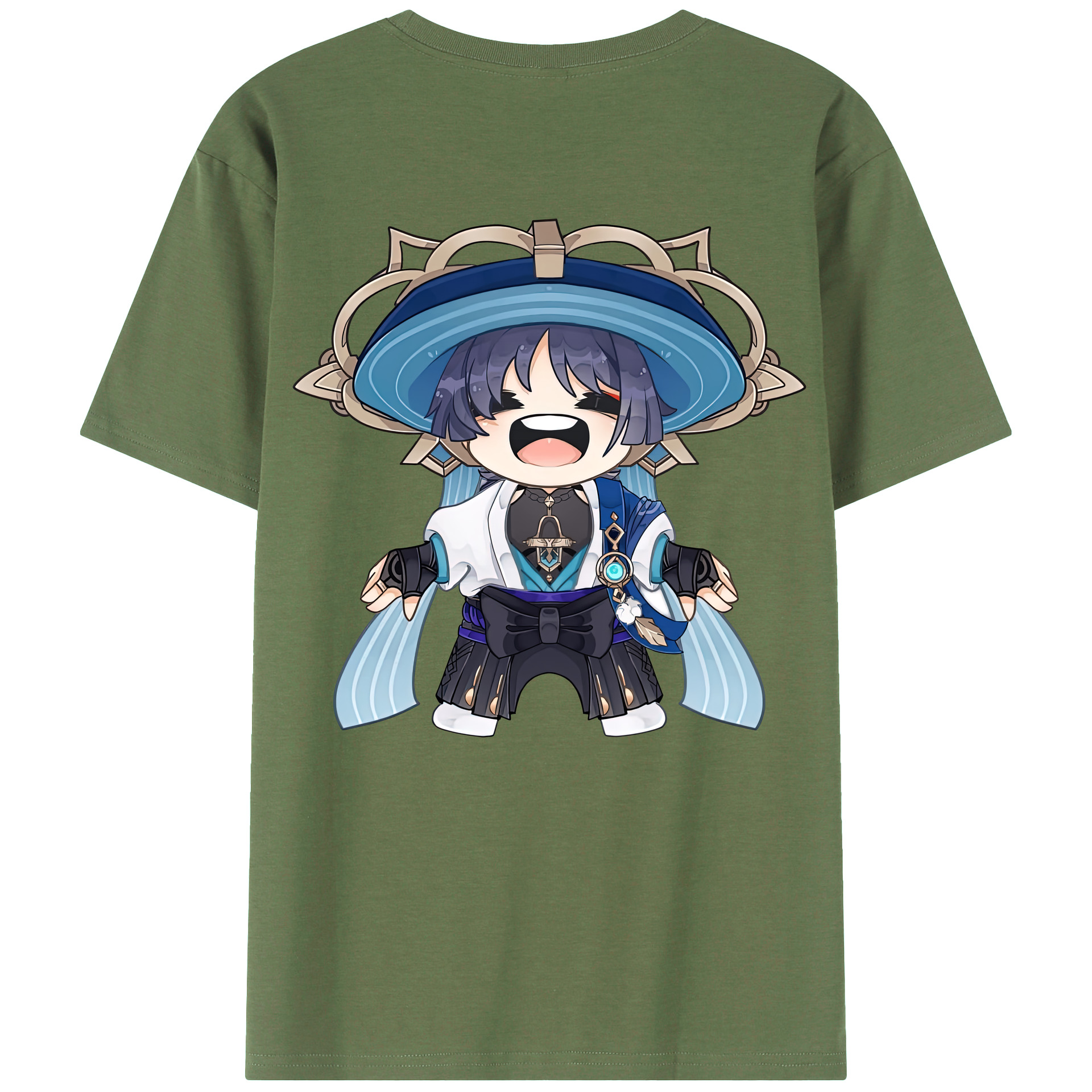 げんし神 さんペい genshin Sanpei 綿100％ メンズ半袖Tシャツ（バックプリント） 通気性